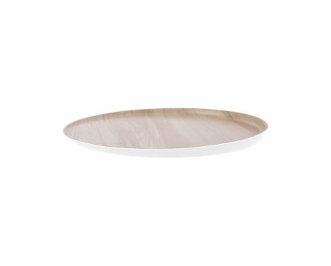 Zicco Echo Melamine Round Platter White/Birch ? 300x26mm