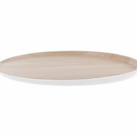 Zicco Echo Melamine Round Platter White/Birch ? 329x26mm