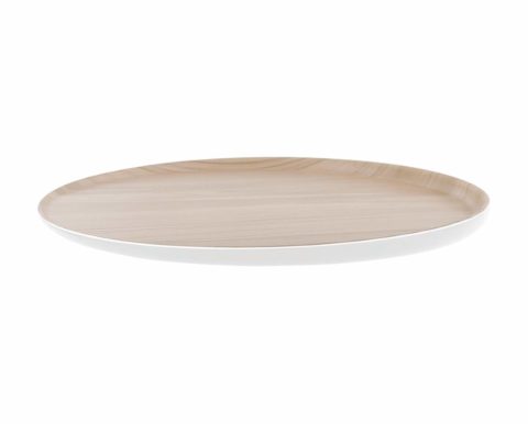 Zicco Echo Melamine Round Platter White/Birch ? 329x26mm