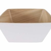 Zicco Echo Square Bowl ? White/Birch ? 250x250x120mm