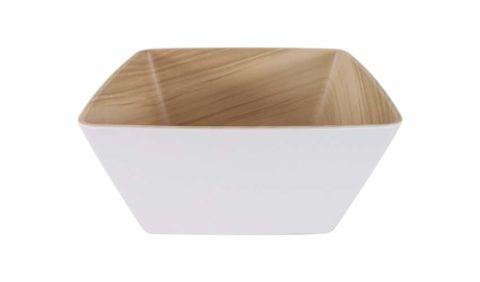 Zicco Echo Square Bowl ? White/Birch ? 250x250x120mm