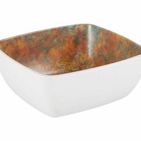 Zicco Patina Rectangular Bowl ? White ? 176x162x75mm