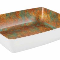 Zicco Patina Rectangular Bowl ? White ? 325x265x75mm