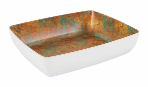 Zicco Patina Rectangular Bowl ? White ? 325x265x75mm