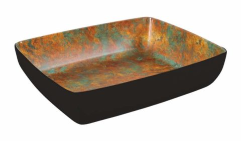 Zicco Patina Rectangular Bowl ? Black ? 325x265x75mm