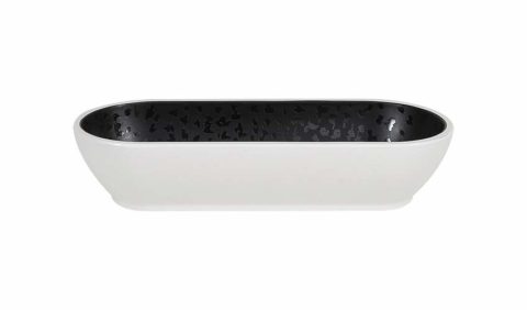 Zicco Dusk Oval Tray ? Black/White -325x130x70mm