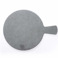 CHEF INOX ROUND WITH HANDLE LIGHT GREY SLATE MELAMINE 370mm