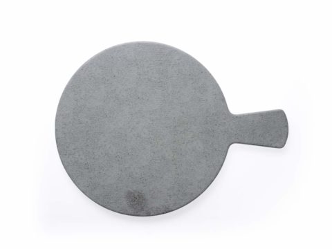 CHEF INOX ROUND WITH HANDLE LIGHT GREY SLATE MELAMINE 370mm