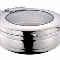 Chef Inox Induction Chafer w/ Glass Lid ? Round Small