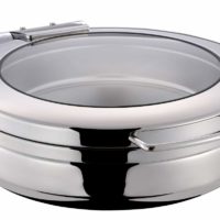 Chef Inox Induction Chafer w/ Glass Lid ? Round Large