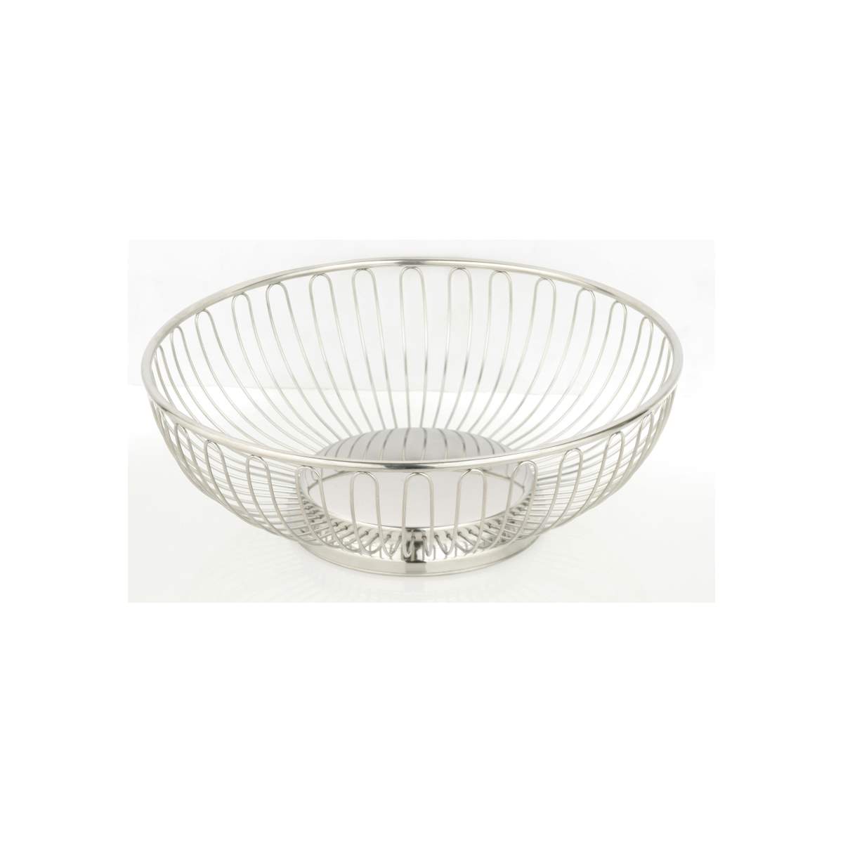 Chef Inox Round Wire Basket (solid Base) – 175x60mmwith Narrow Wire 