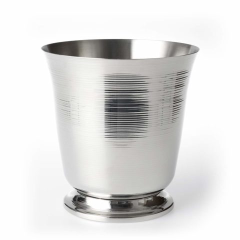 CHEF INOX WINE BUCKET RIBBED EFFECT 1 BOTTLE 18/10 FOOTED 220x230mm