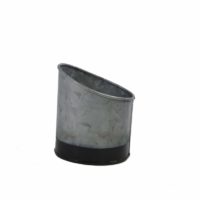 Chef Inox Coney Island -Galvanised Pot Slant Dipped Black 105X115Mm