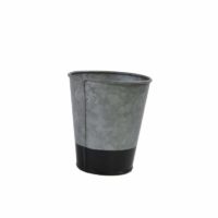 Chef Inox Coney Island -Galvanised Pot Flared Dipped Black 100X95Mm