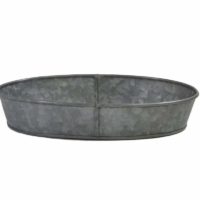 Chef Inox Coney Island -Galvanised Oval Tray 270X190X45Mm