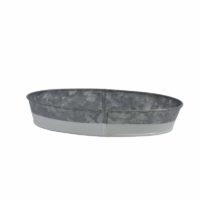 Chef Inox Coney Island -Galvanised Oval Tray Dipped Wht 270X190X45Mm