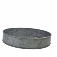 Chef Inox Coney Island -Galvanised Round Tray 240X45Mm