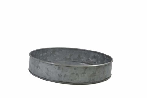 Chef Inox Coney Island -Galvanised Round Tray 240X45Mm