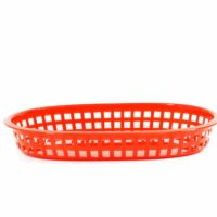 Chef Inox Coney Isand -Plastic Serving Basket Rect Red 270X180X40Mm