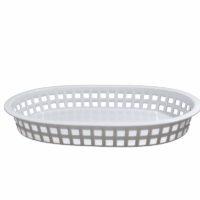 Chef Inox Coney Isand -Plastic Serving Basket Rect White 270X180X40Mm