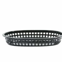 Chef Inox Coney Isand -Plastic Serving Basket Rect Black 270X180X40Mm