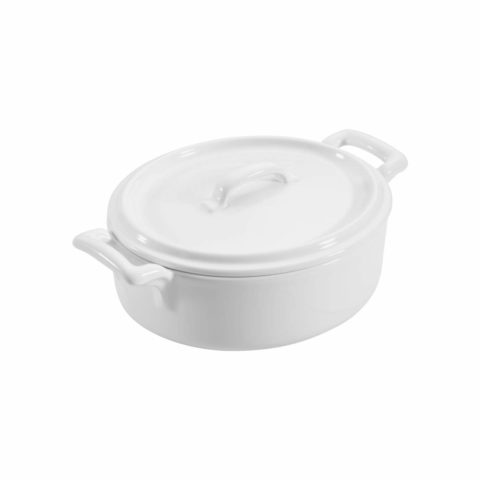 Vitroceram White Round Casserole Dish With Cover  750Ml