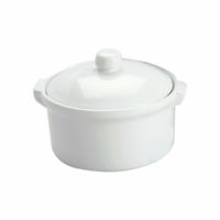 Vitroceram White Round Casserole Dish With Cover  300Ml