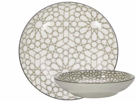 GUSTA Side Plate ø16,5cm Gray Mosaic