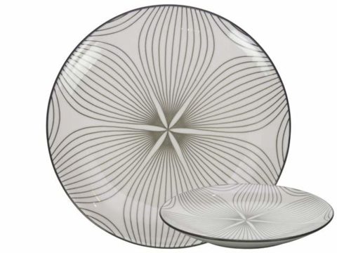 GUSTA Side Plate ø16,5cm Gray Wire Flower