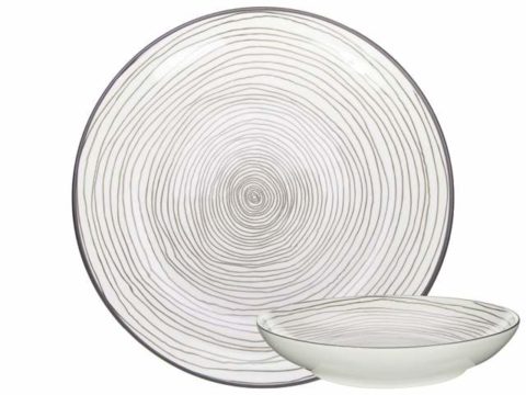 GUSTA Dinner Plate ø21.5cm Grey Swirl