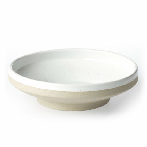 TABLEKRAFT SOHO ROUND BOWL FOOTED WHITE PEBBLE 153x35mm