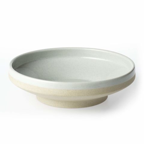 TABLEKRAFT SOHO ROUND BOWL FOOTED WHITE PEBBLE 230x68mm