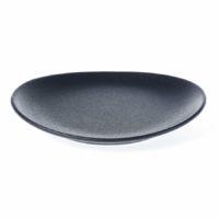 TABLEKRAFT BLACK OVAL PLATE-250x220mm