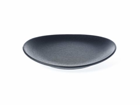 TABLEKRAFT BLACK OVAL PLATE-250x220mm