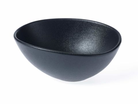 TABLEKRAFT BLACK TRIANGULAR BOWL 210x140mm