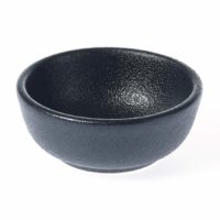 TABLEKRAFT BLACK ROUND FLARED SAUCE DISH 80x32mm