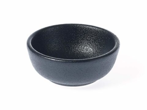 TABLEKRAFT BLACK ROUND FLARED SAUCE DISH 80x32mm