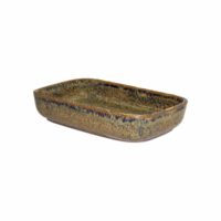 Artistica Rectangular Dish 170X105X40Mm Reactive Brown