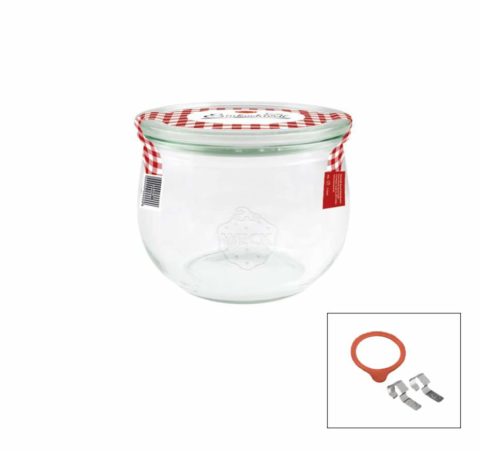 Complete Weck Tulip Glass Jar W/Lid 580Ml 100X85Mm(744)