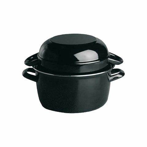 APS Musselpot 1.0Lt Black Enameled 180Mm