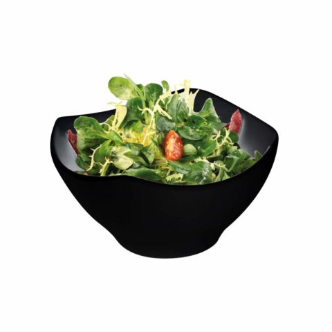 APS Serving Bowl- 210X210X110Mm  Black Melamine ?Zen?