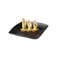 APS Square Platter 230X235X55Mm Black Melamine ?Zen?