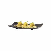 APS Sushi Plate Rectangular 220X120Mm Black Melamine ?Zen?