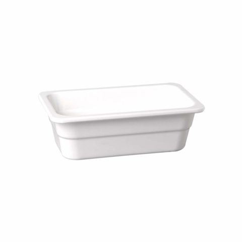 APS Gastronorm Pan-Melamine White 1/4 Size 100Mm