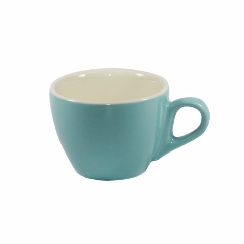 Brew-Teal/White Large Flat White  Cup 220Ml