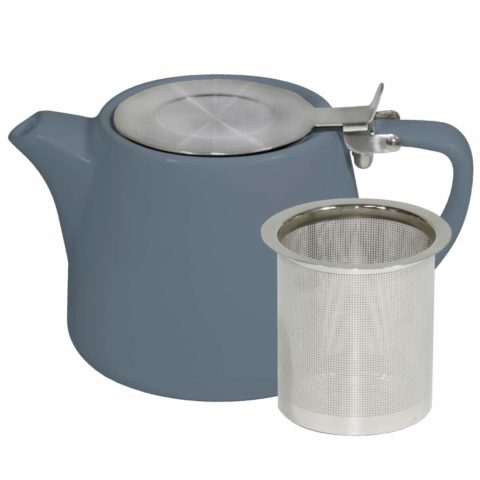 Brew-Steel Blue Stackable Teapot 500Ml W/Ss Infuser/Lid