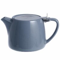 Brew-Steel Blue Stackable Teapot 600Ml W/Ss Infuser/Lid