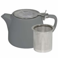 Brew-French Grey Stackable Teapot 600Ml Ss Infuser/Lid