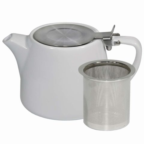 Brew-White Stackable Teapot 600Ml Ss Infuser/Lid