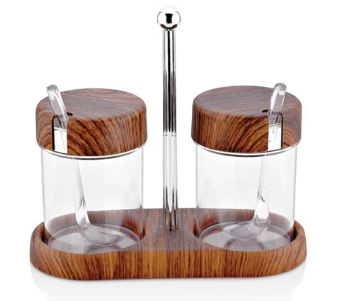 EVELIN CONDIMENT SET WITH STAND 165x75x100mm